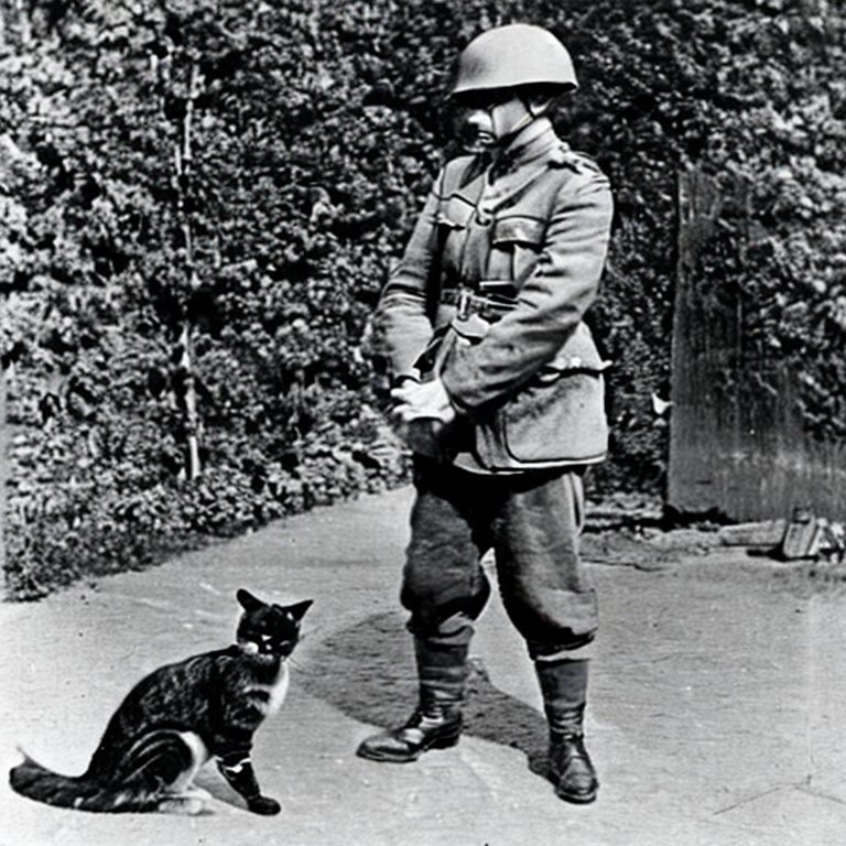 A Nazi and a cat