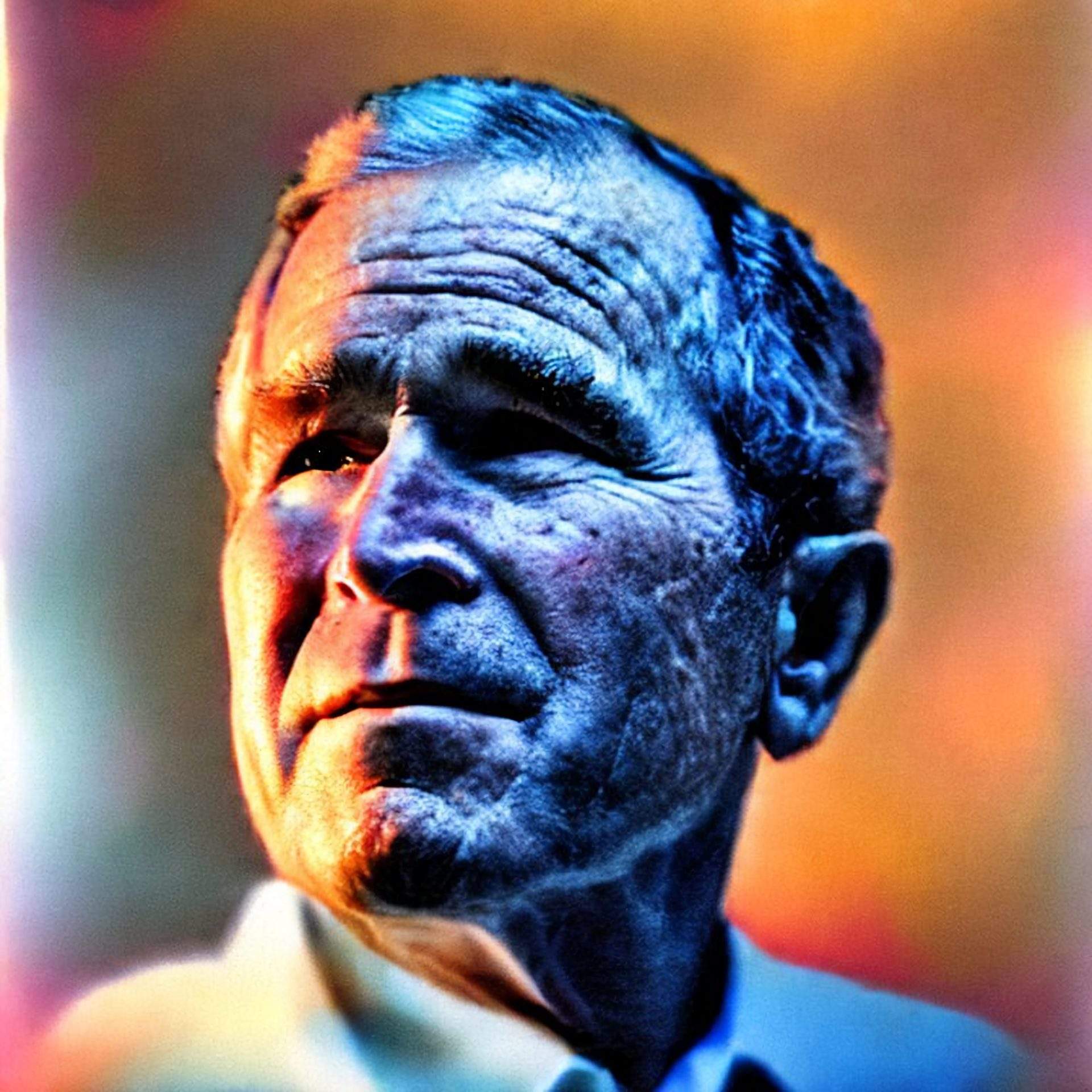 Iconic portrait of George W Bush