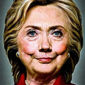 Iconic portrait of Hillary Clinton