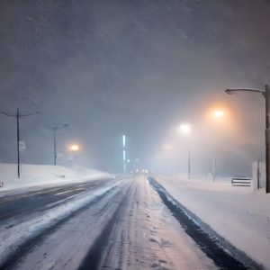 Icy roads and heavy snow