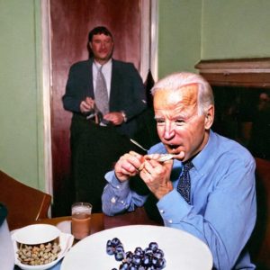 Joe Biden eating blueberries