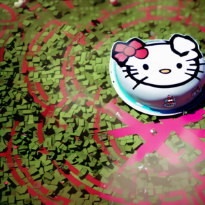 Landmine with Hello Kitty logotype