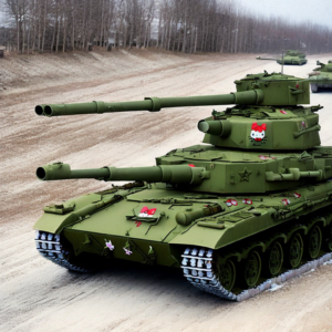 Modern battle tanks by Hello Kitty