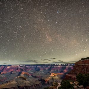 Night sky over Grand Canyon
