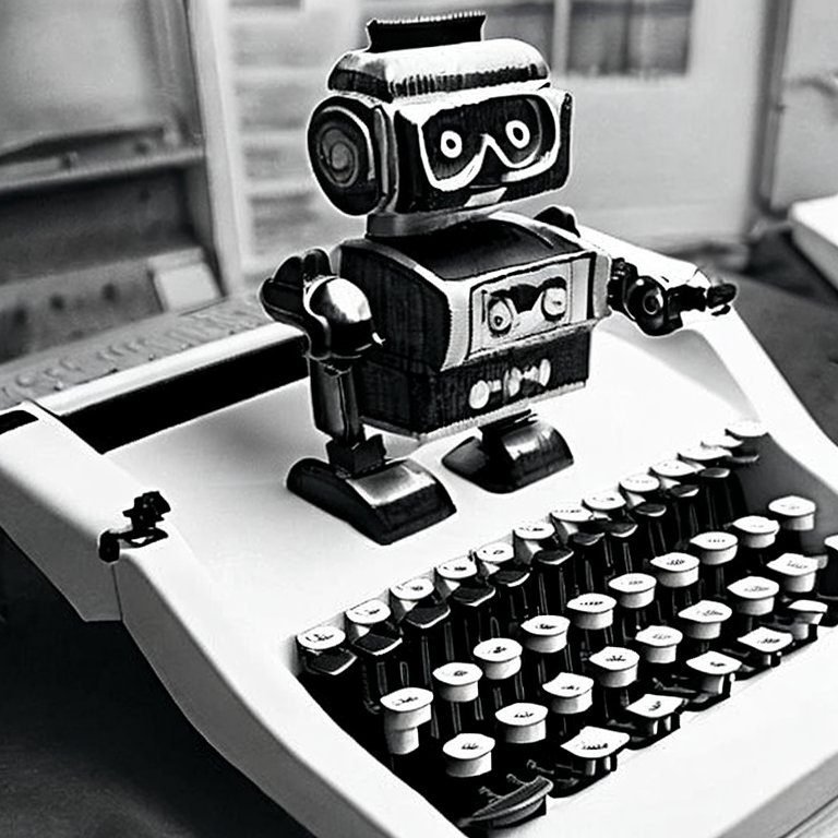 Robot and typewriter